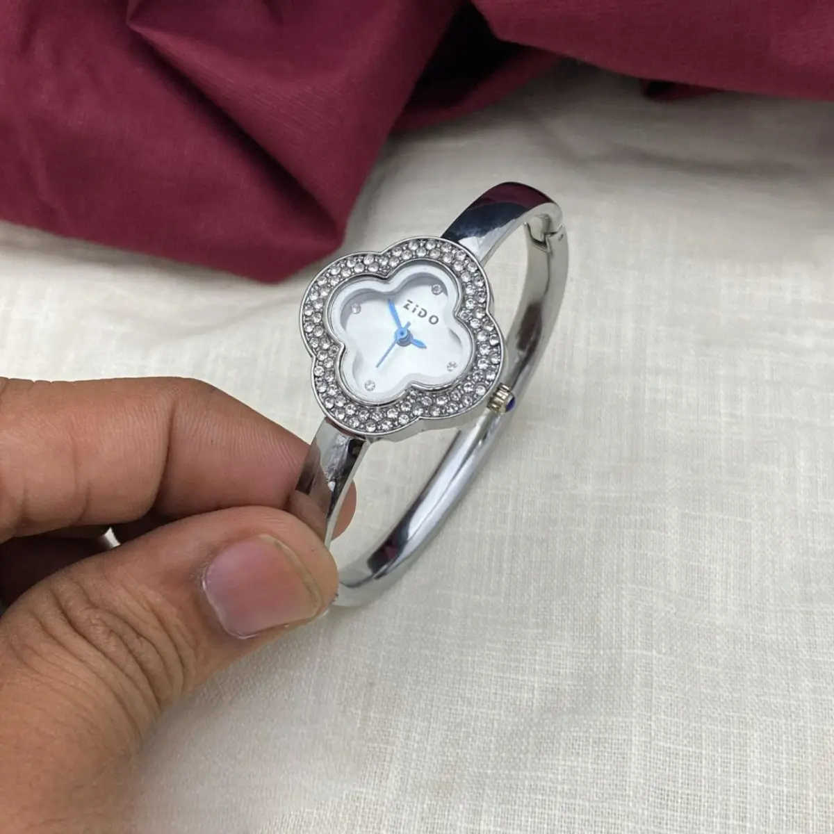 Silver Blossom Anti Tarnish Watch Bracelet
